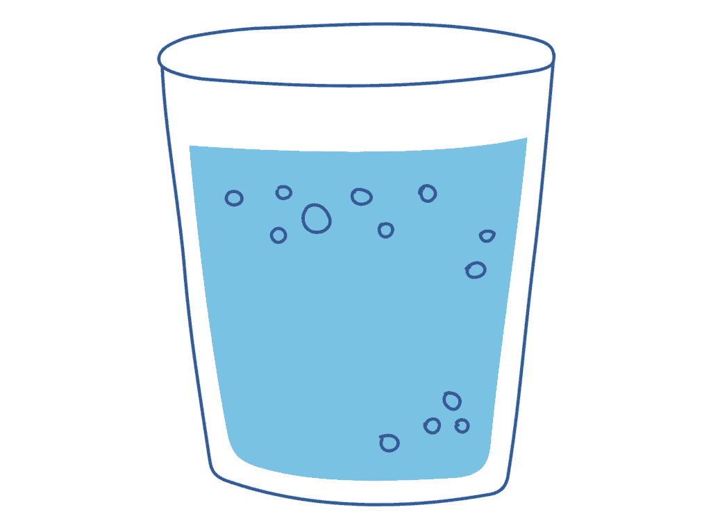 glass of water representing good physical health