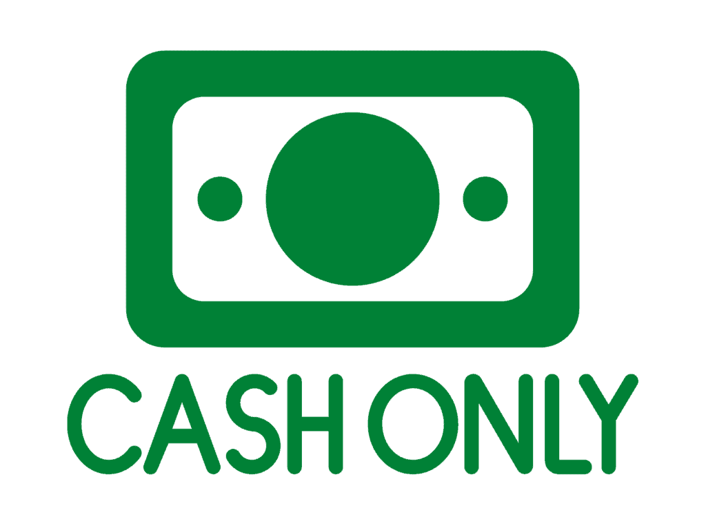 cash only sign