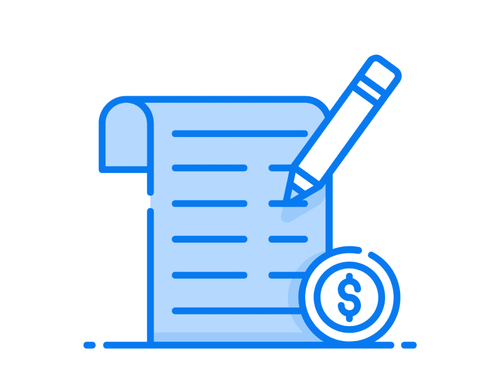 paper and pen showing how to create a family budget