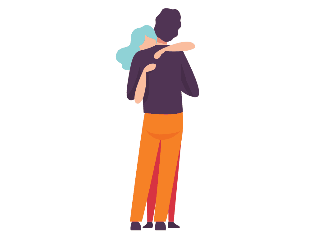 two people hugging representing things to do that don't cost money