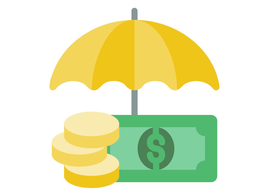 coins money umbrella