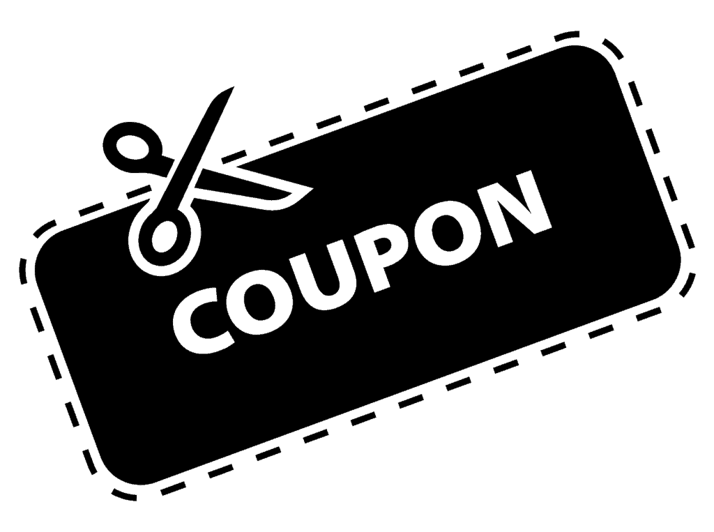 sign that reads coupon