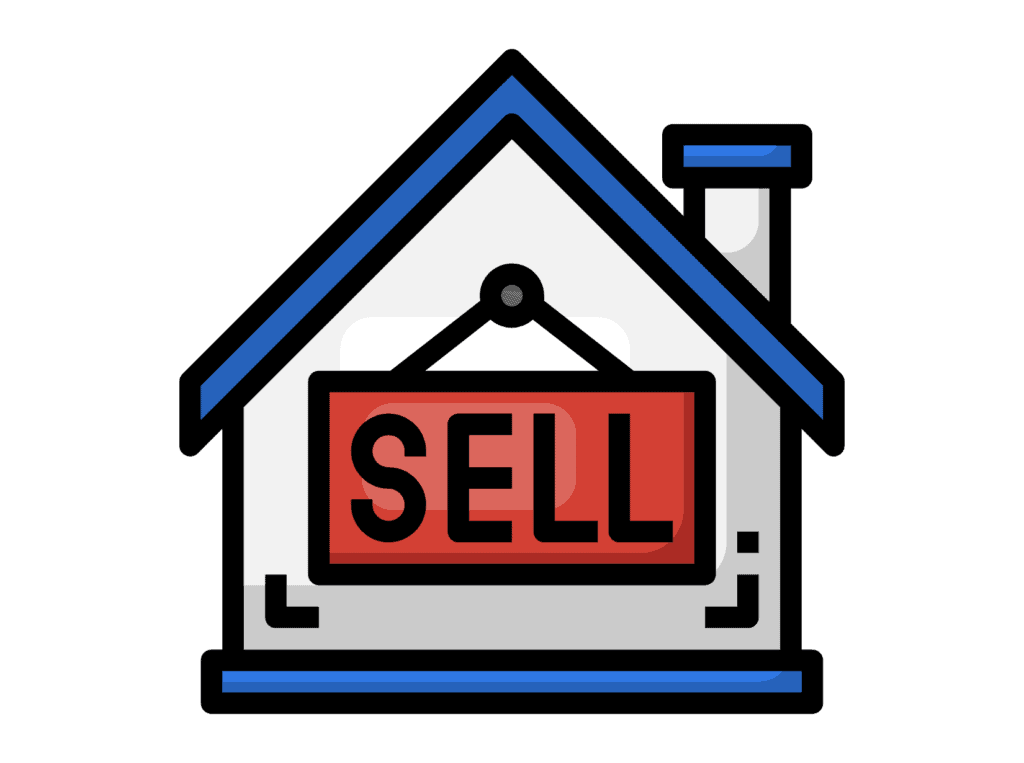 house with a sell sign representing one of the things you need to account for finances after a divorce