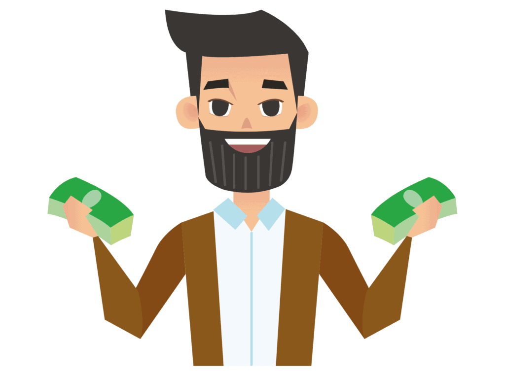 man holding money