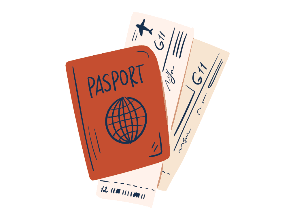 passport and tickets
