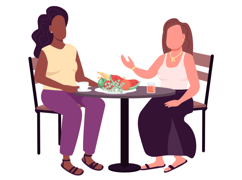 two people eating out representing expenses in retirement