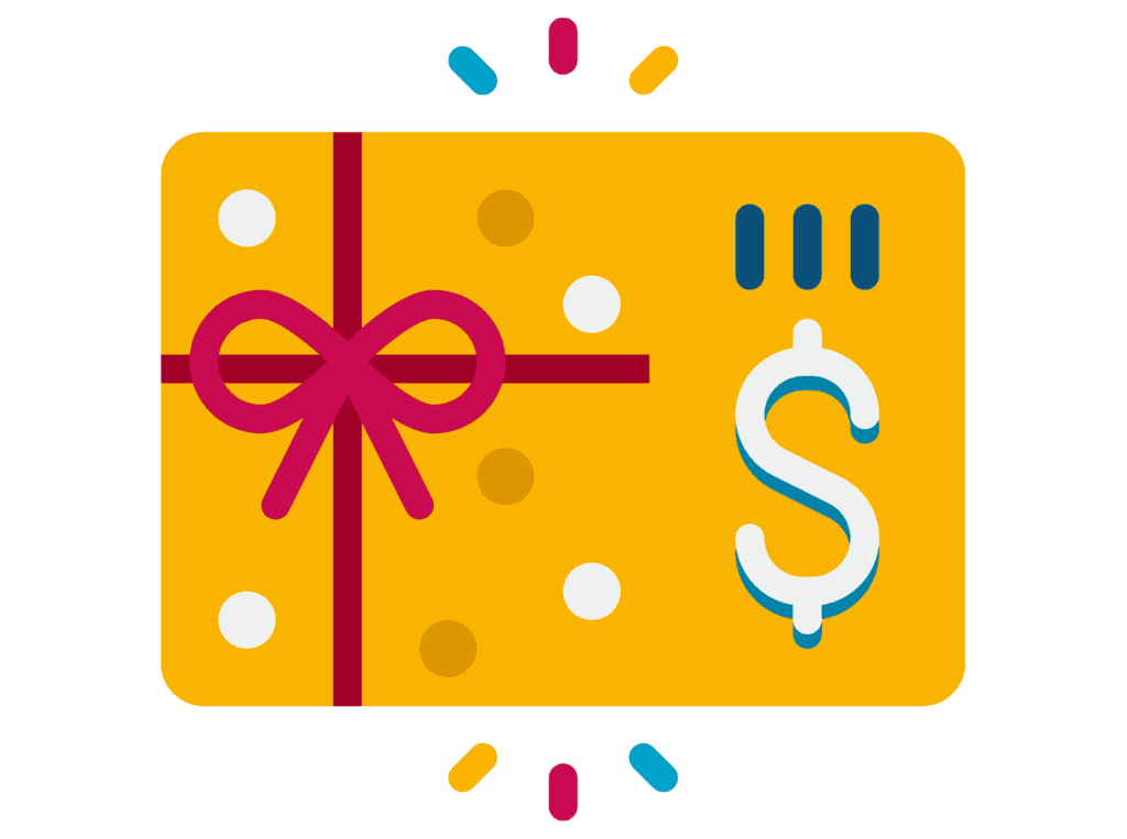 yellow gift card