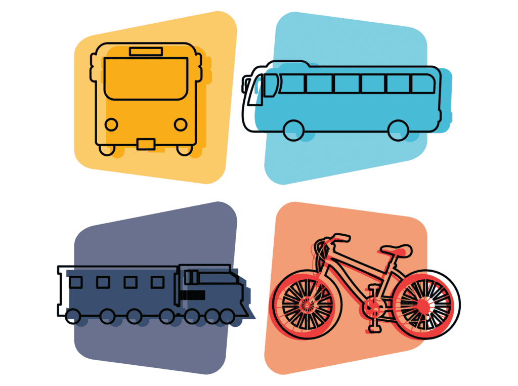 train bus bike