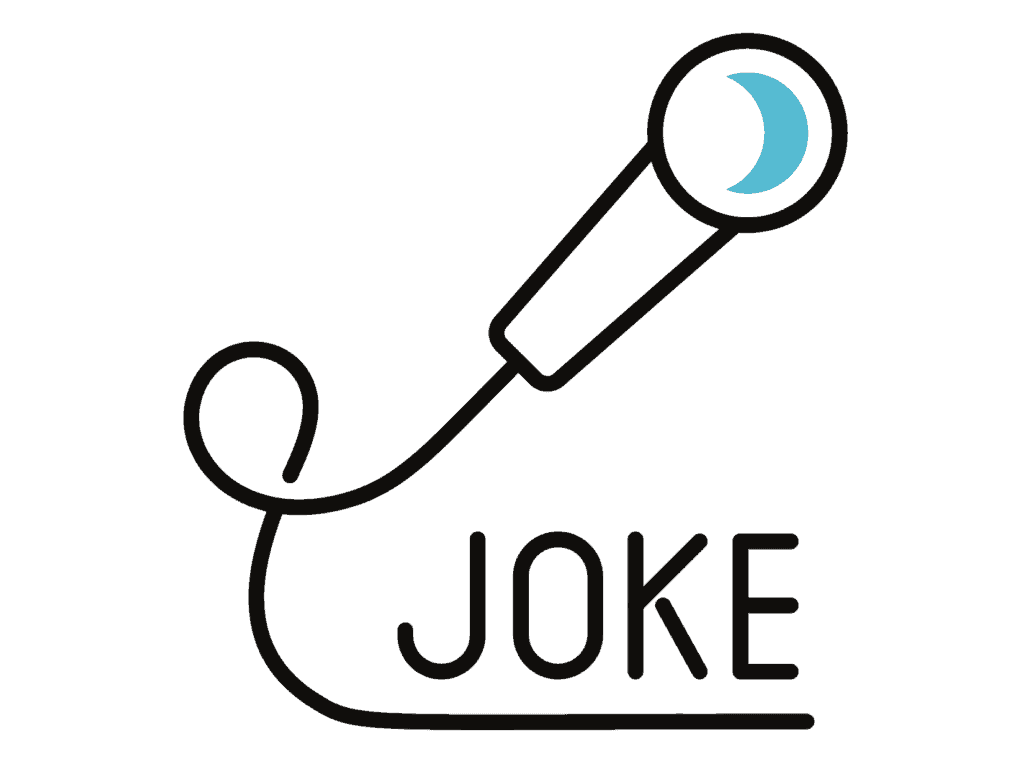 microphone and the word joke