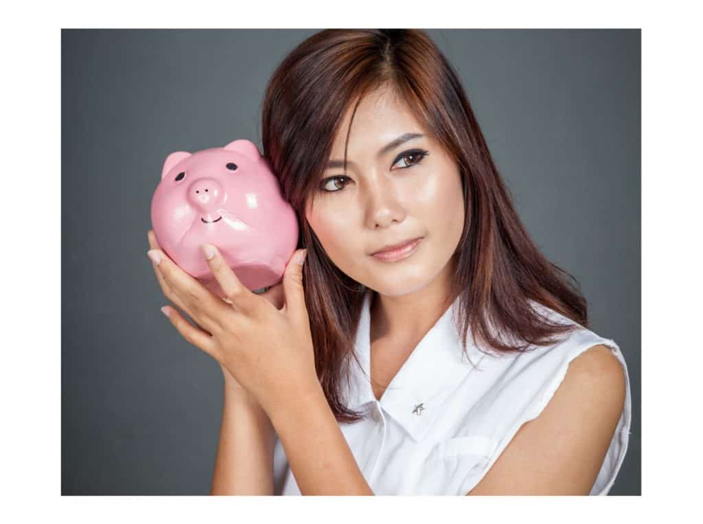 woman piggy bank 