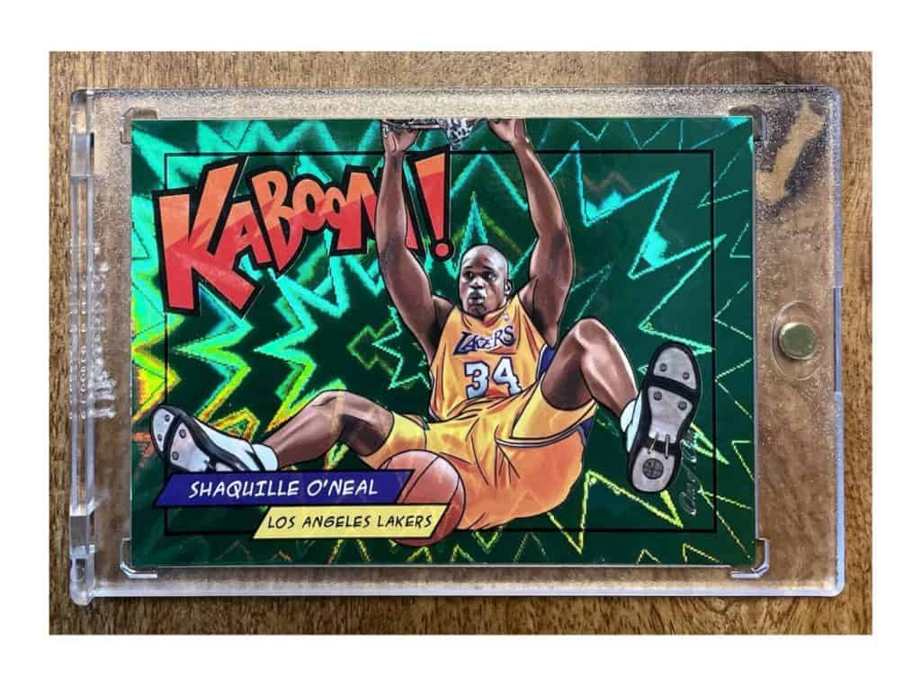 shaq dunking  representing the most valuable shaq cards