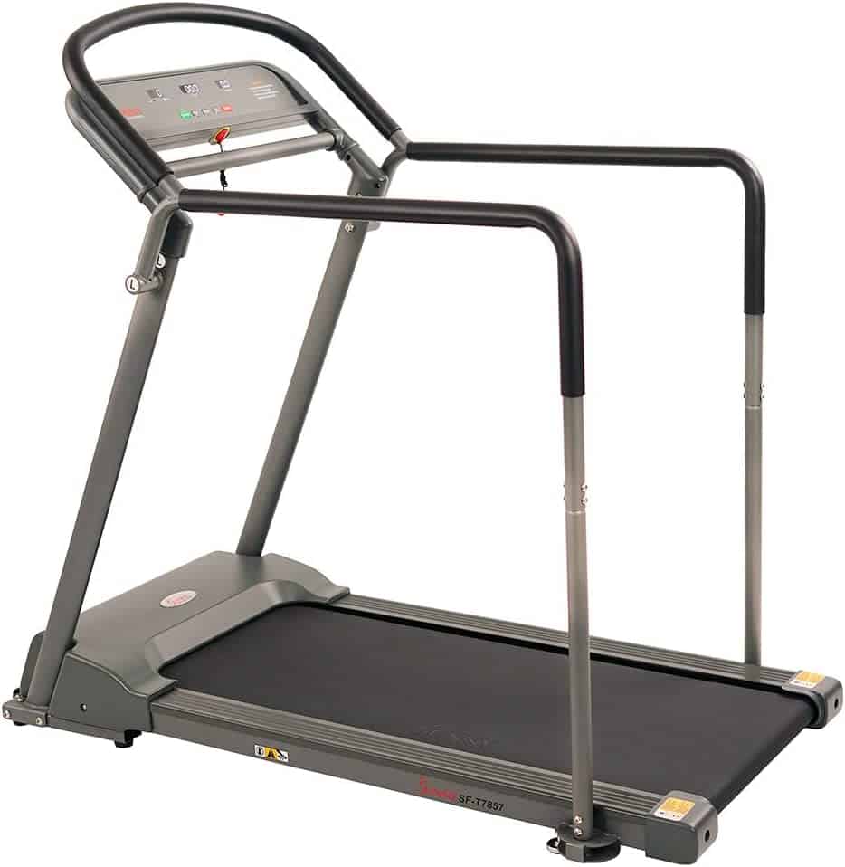 sunny health and fitness walking treadmill representing the best budget treadmill for a heavy person