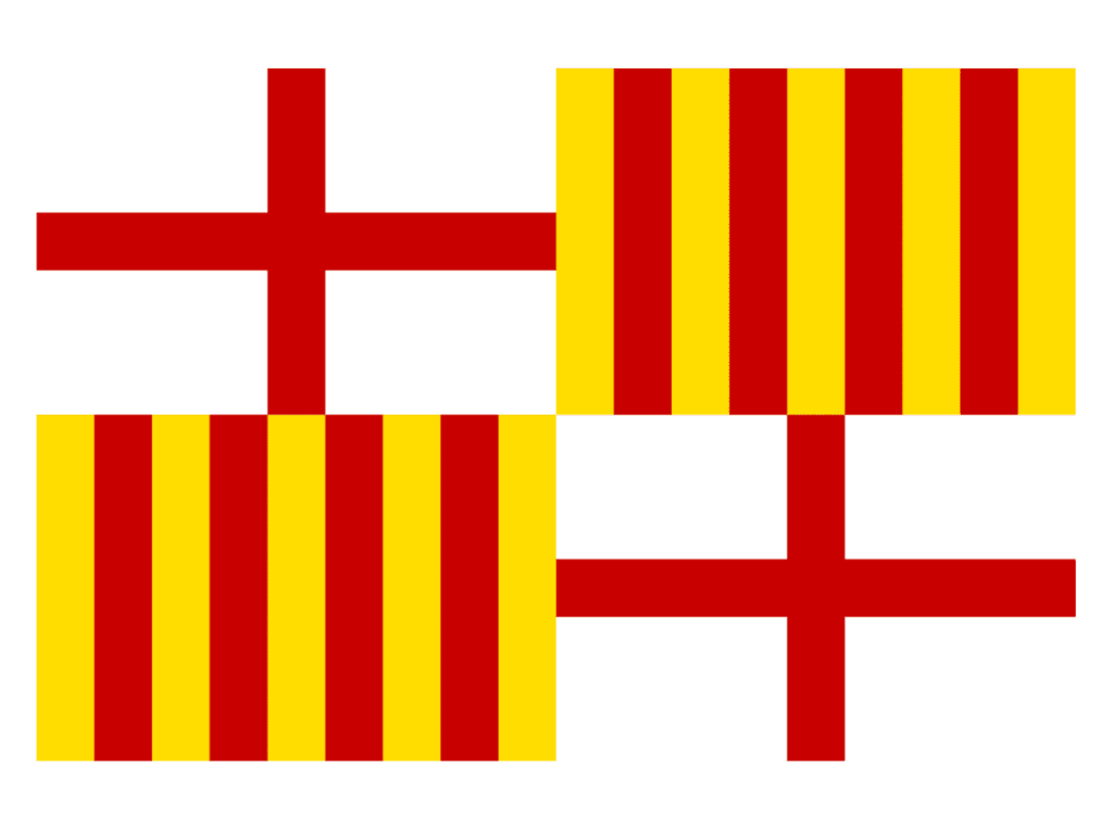 Barcelona Spain flag representing the cheapest place to live in Spain