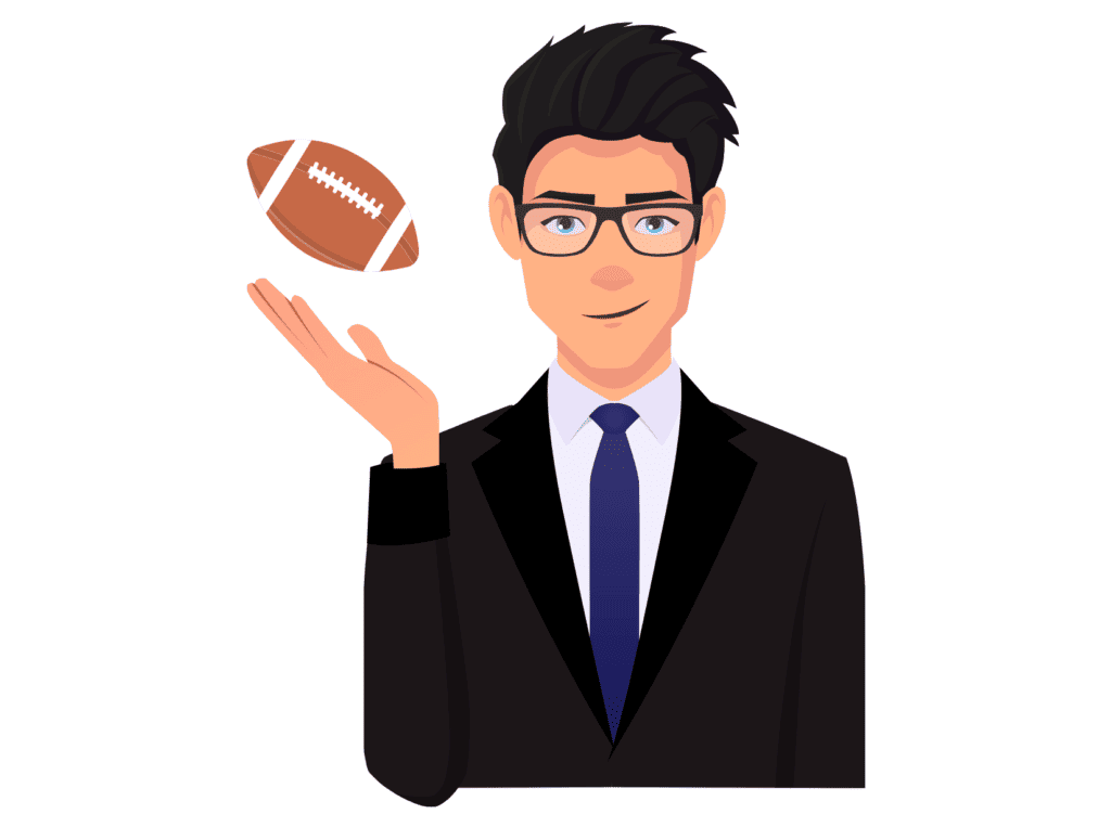 business man with football representing fantasy football money leagues best payouts