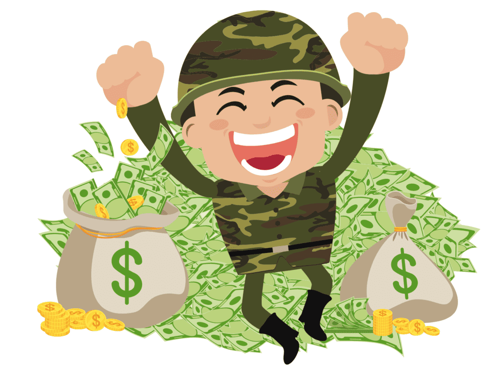 money military person representing how to be a military millionaire