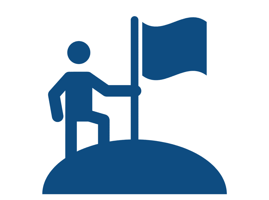 person flag hill