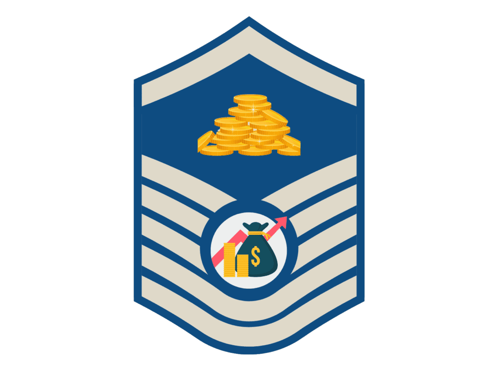 MSgt rank with gold coins
