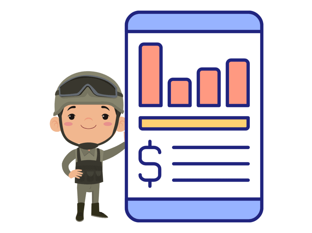 military person phone representing best budget apps for military members