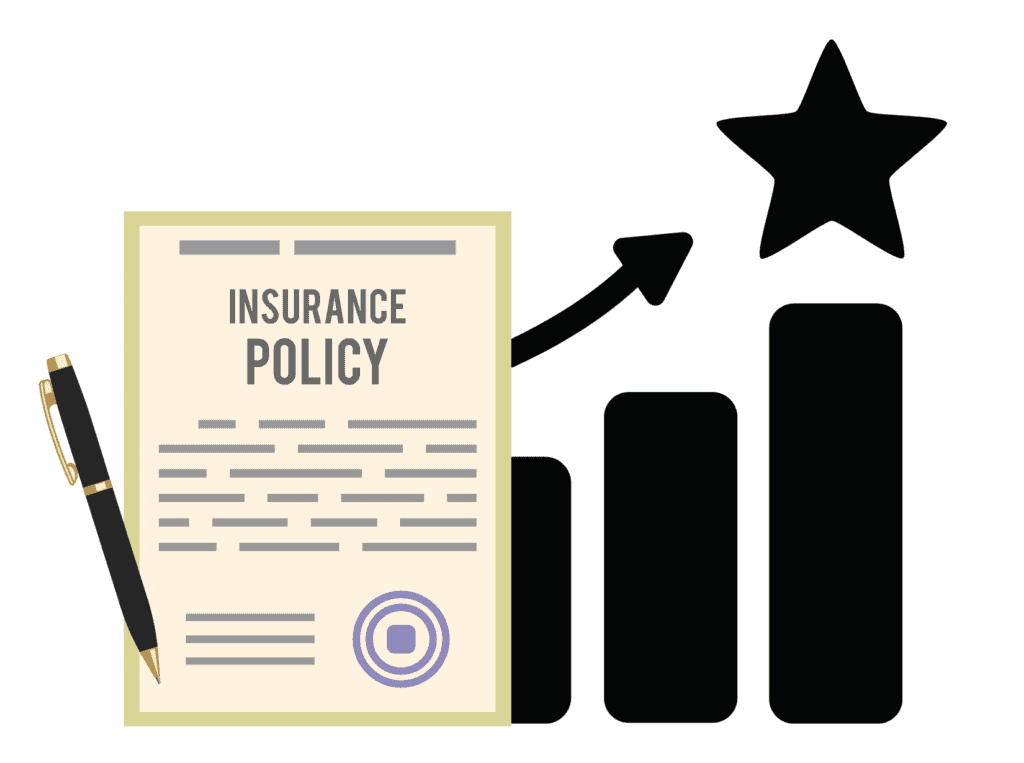 insurance policy arrow up