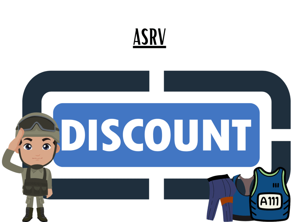 discount sign representing ASRV military discount