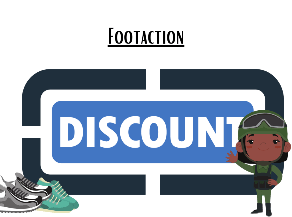 discount sign representing Footaction military discount