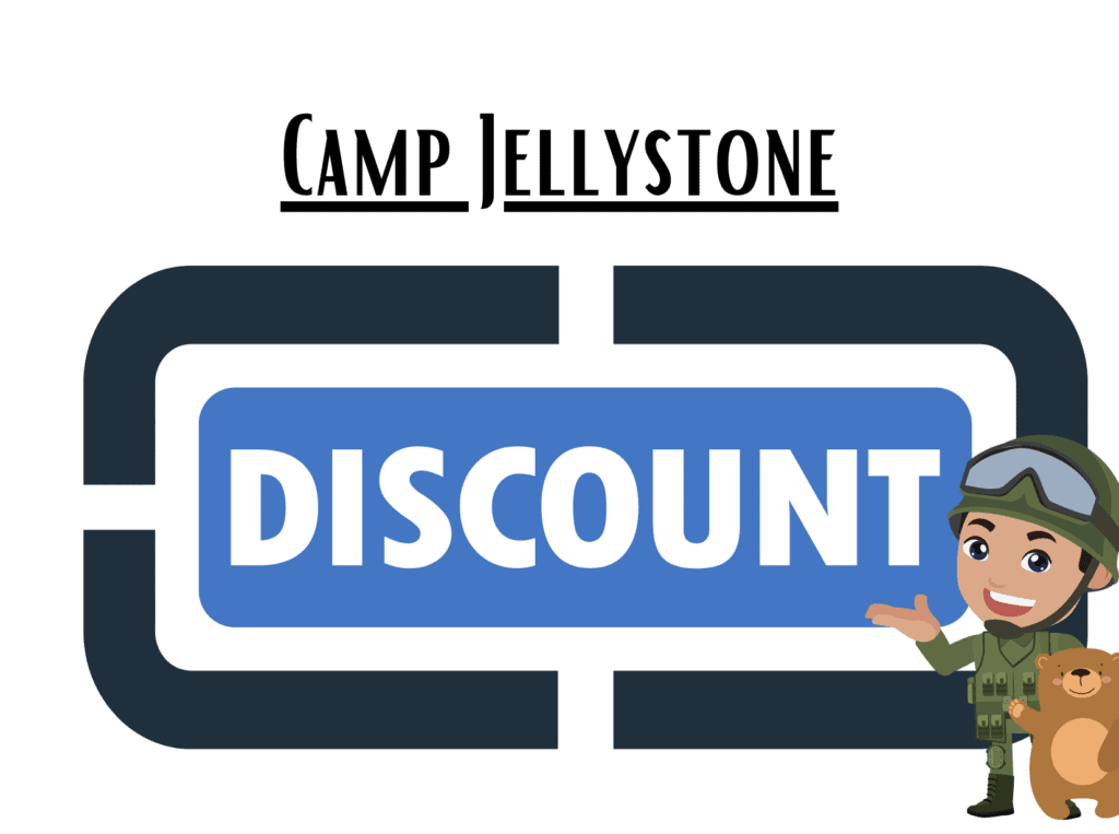 discount sign representing Jellystone military discount