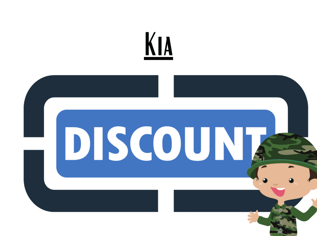 discount sign representing Kia military discount