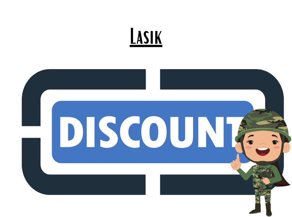 discount sign representing Lasik military discount