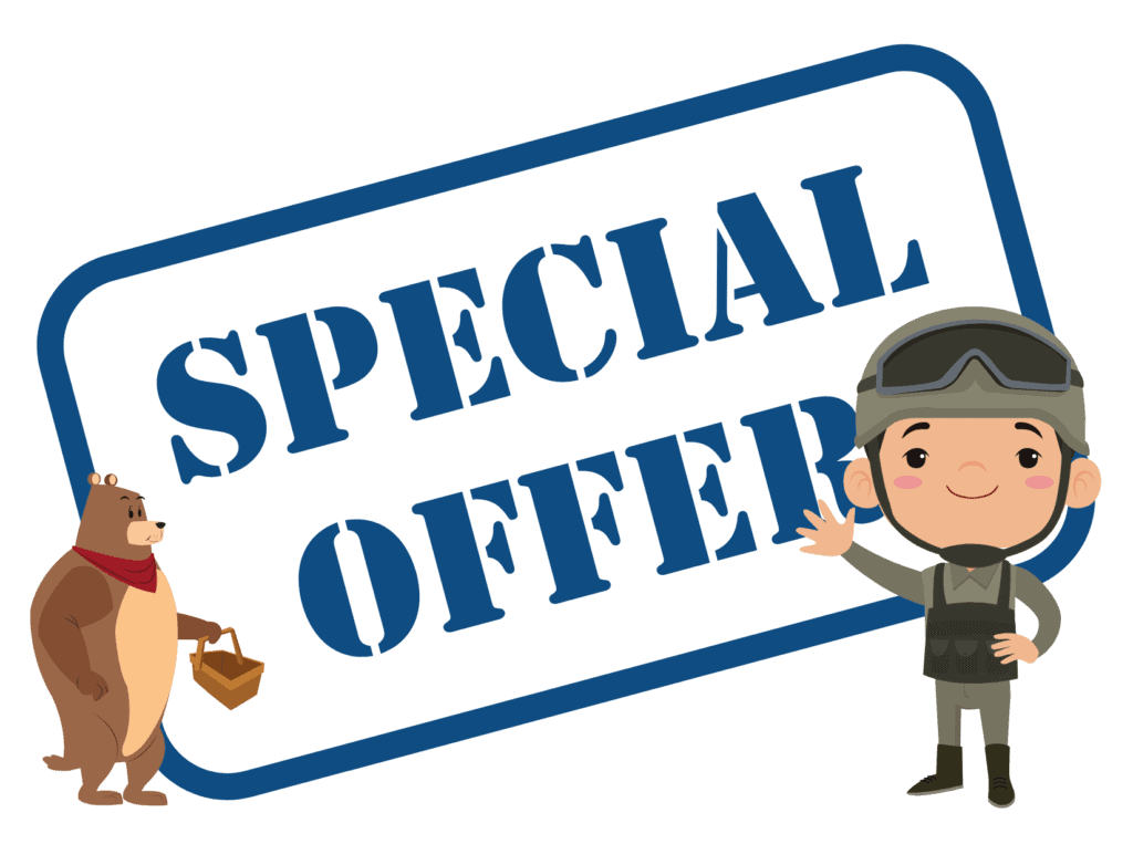 special offer sign representing Jellystone military discount