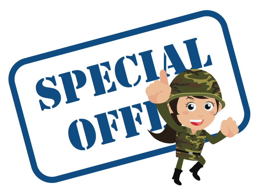 special offer sign representing Mazda military discount