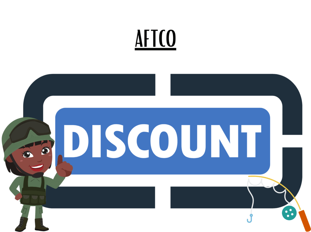 discount sign representing AFTCO military discount