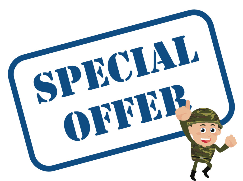 special offer sign representing Austin Airport Parking Military Discount