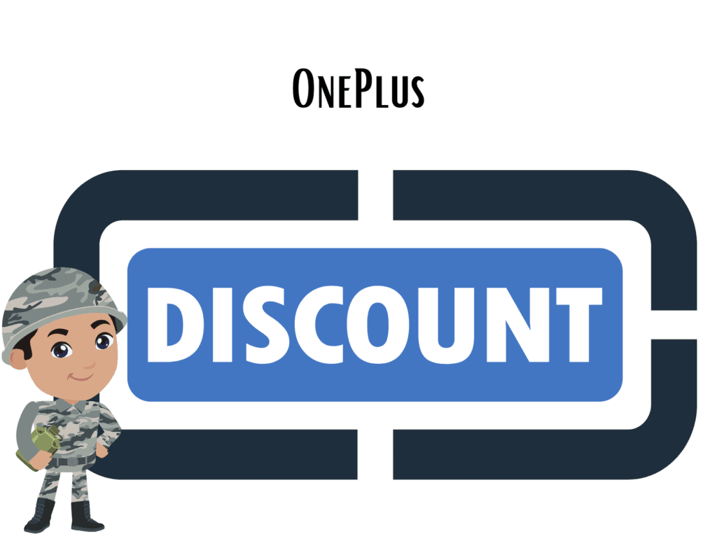 discount sign representing Oneplus military discount