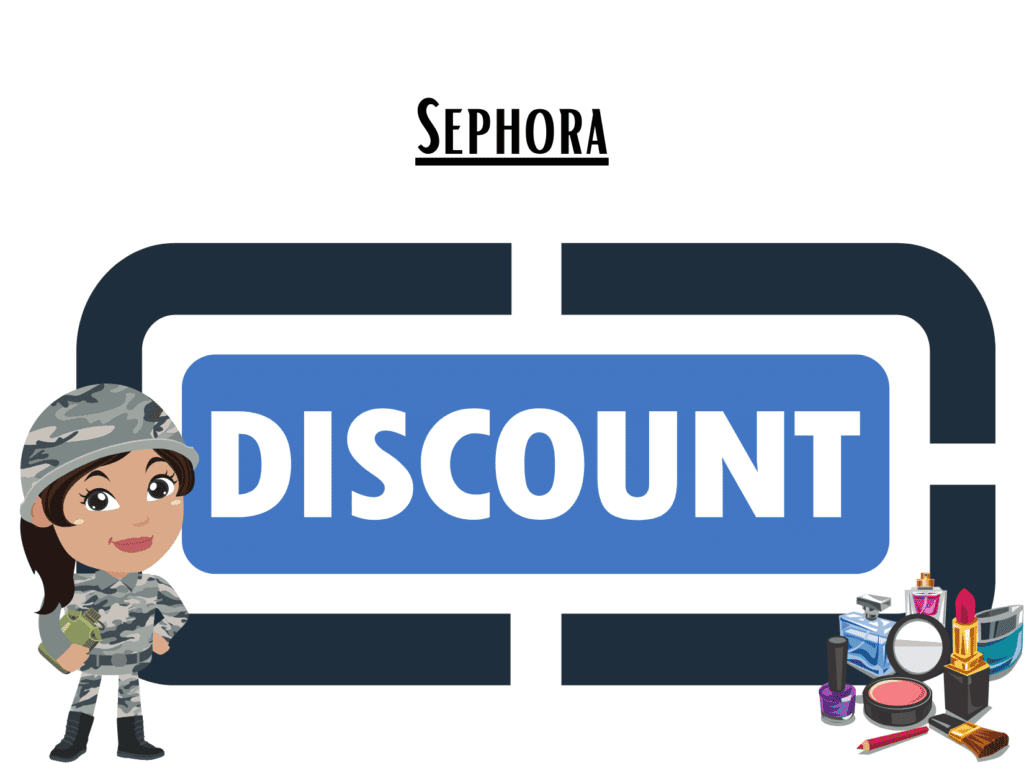 discount sign representing Sephora military discount