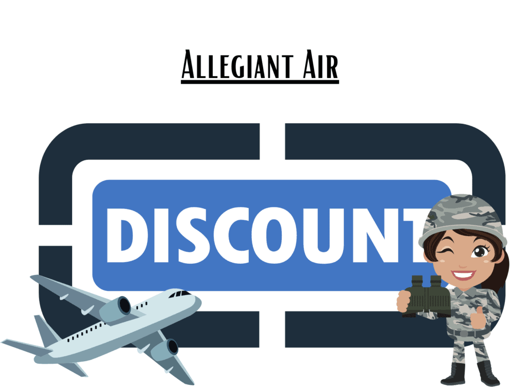 discount sign representing Allegiant military discount