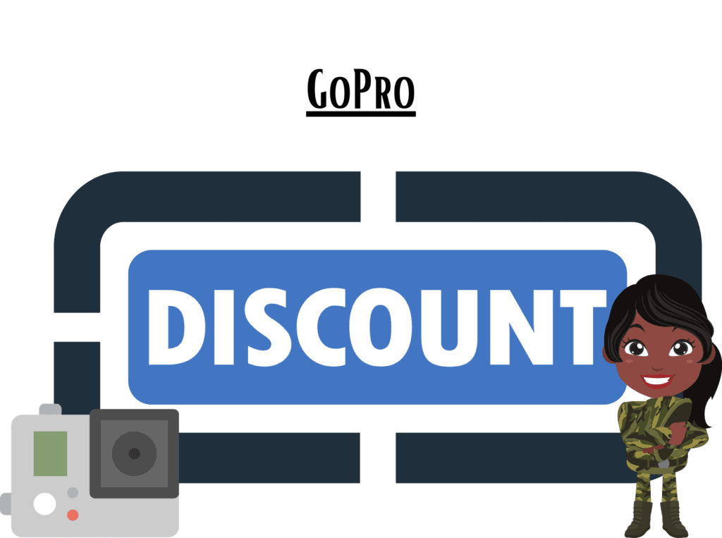 discount sign representing GoPro military discount