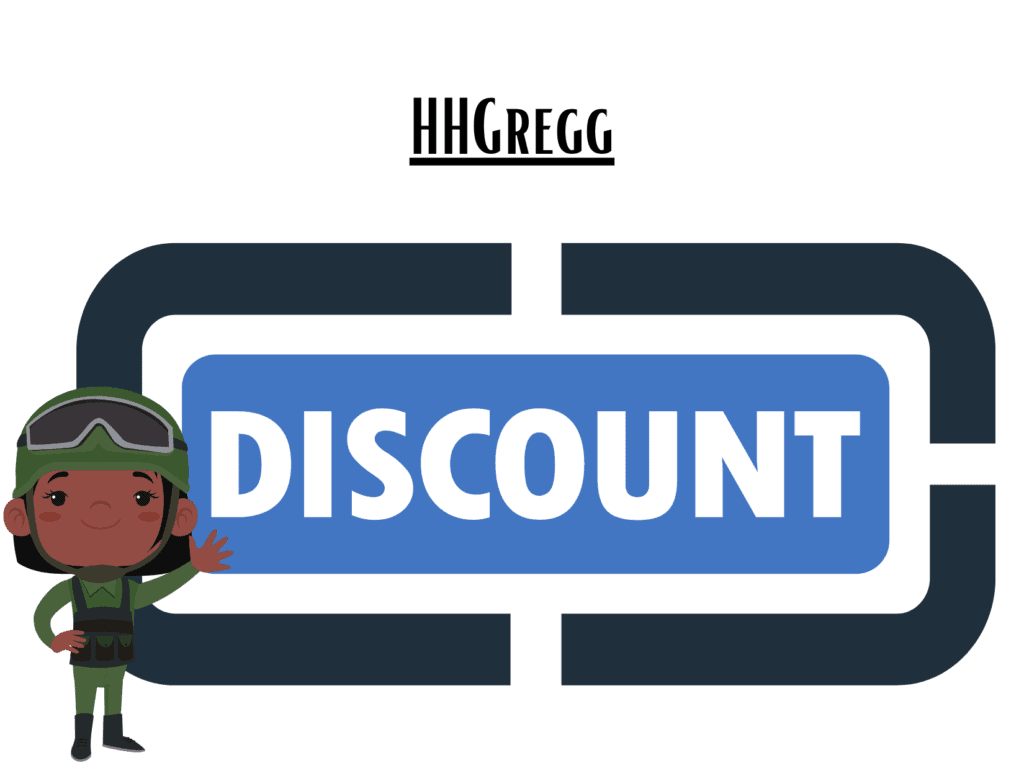 discount sign representing HHgregg military discount