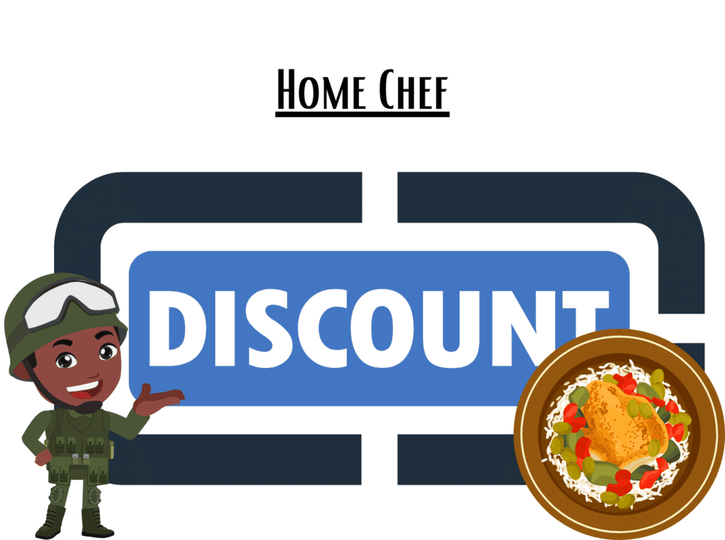discount sign representing Home Chef military discount