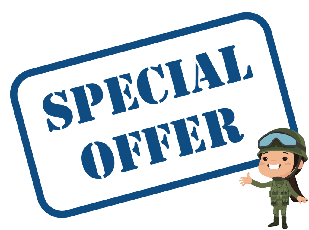 special offer sign representing Adobe military discount