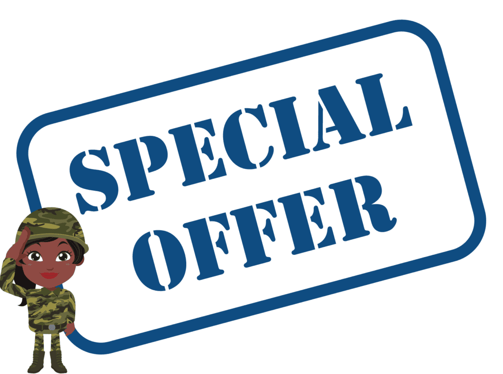special offer sign representing GoPro military discount