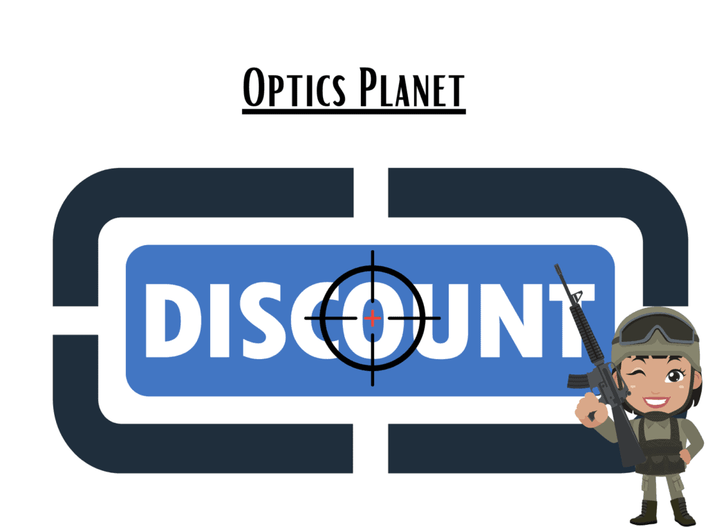 discount sign representing Optics Planet military discount