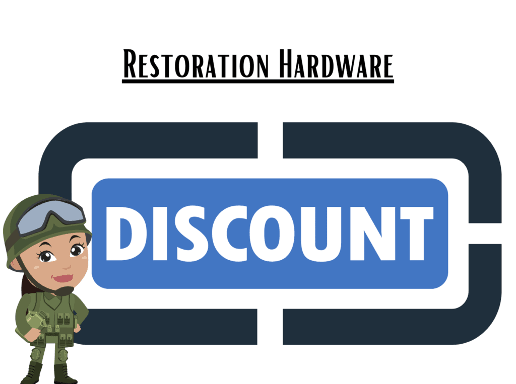 discount sign representing RH military discount