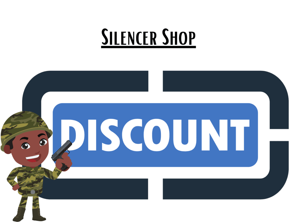 discount sign representing Silencer Shop military discount