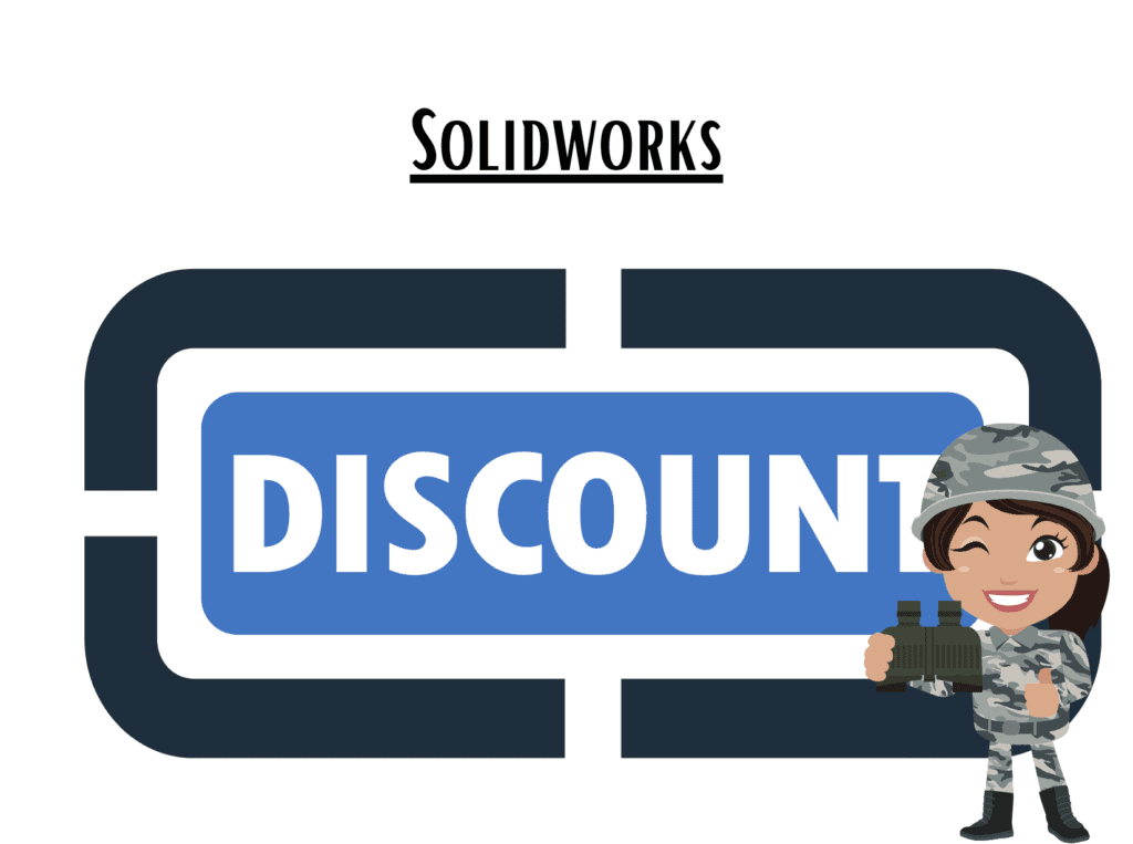 discount sign representing Solidworks military discount