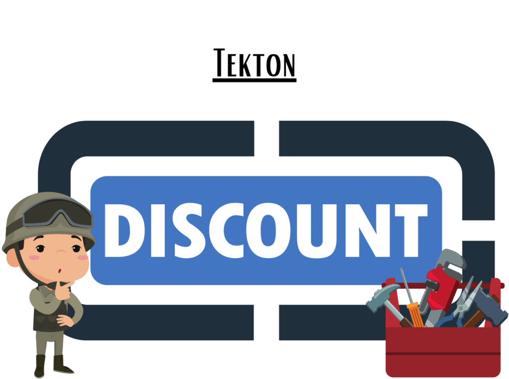 discount sign representing Tekton military discount