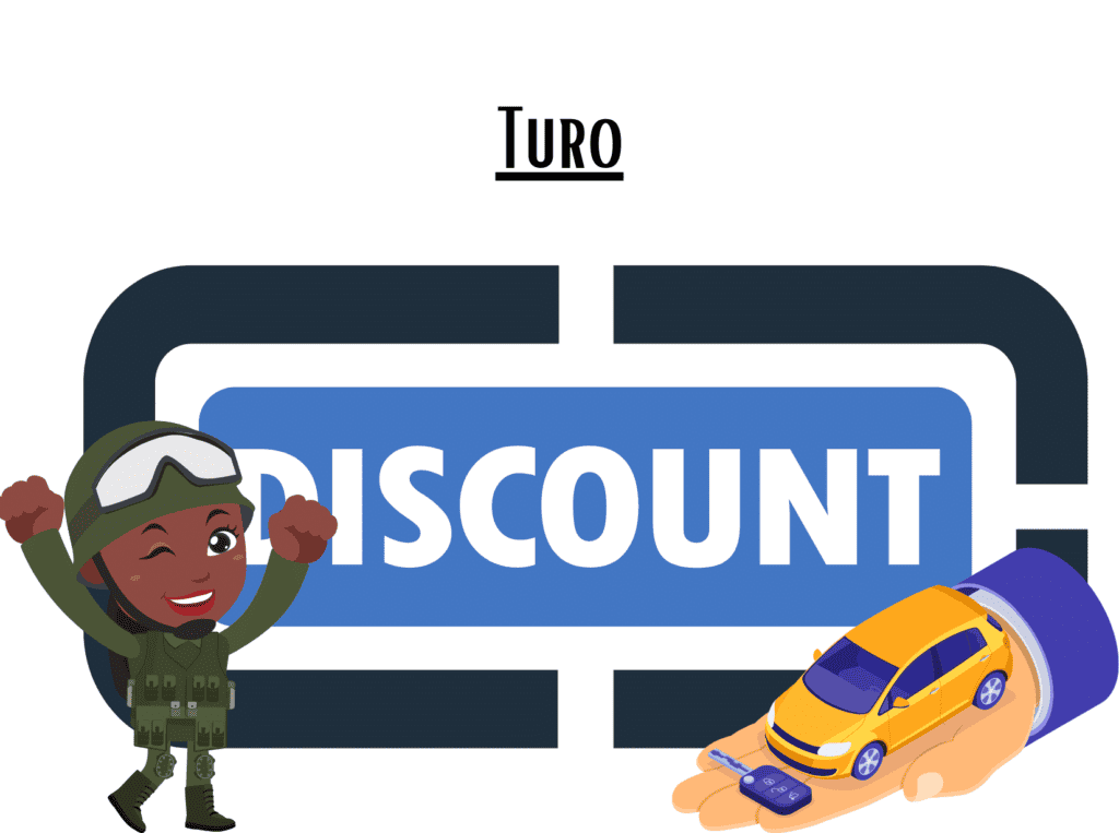 discount sign representing Turo military discount