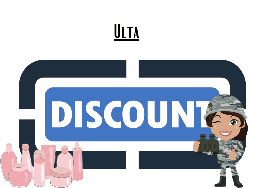 discount sign representing Ulta military discount
