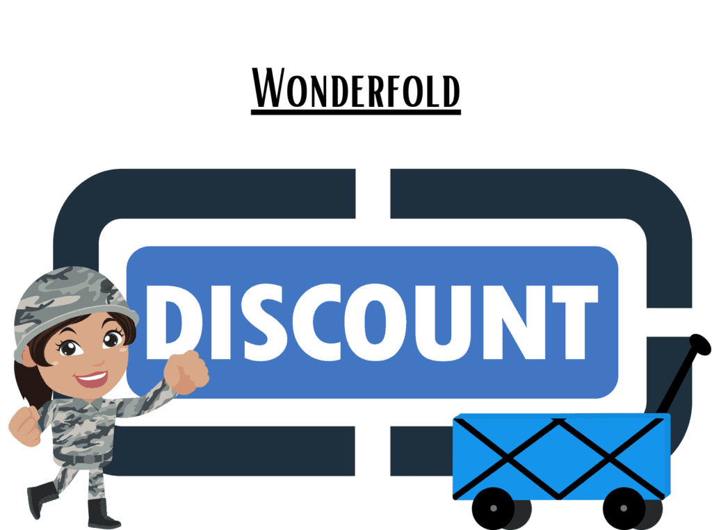 discount sign representing Wonderfold military discount