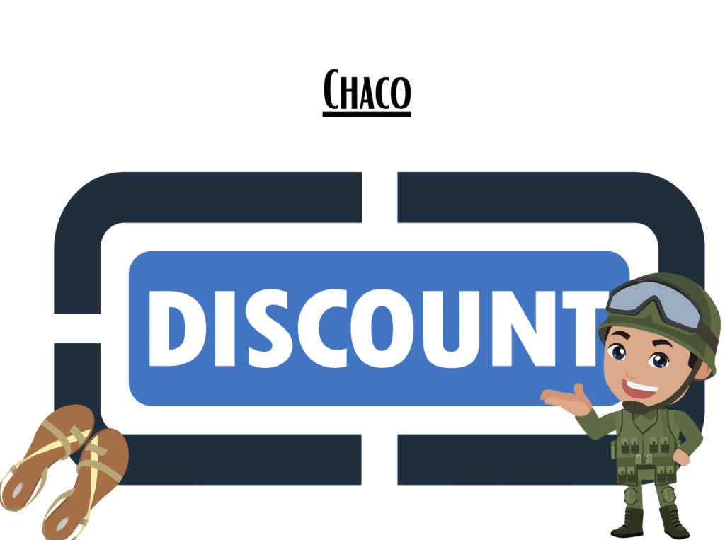 discount sign representing Chaco military discount