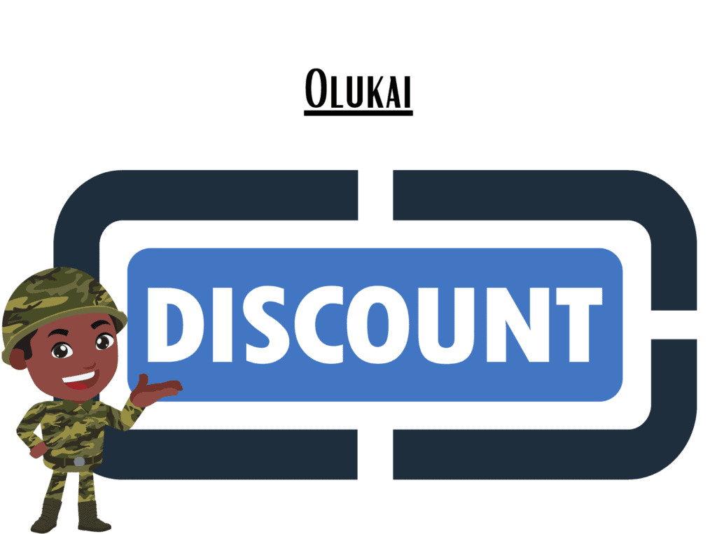 discount sign representing Olukai military discount